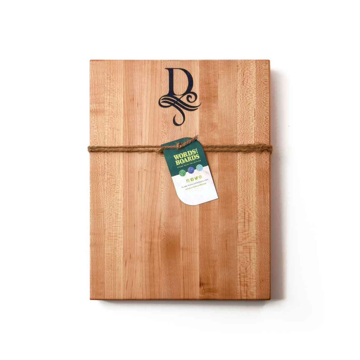 MAPLE CUTTING BOARD - LAPIS STONE INLAY