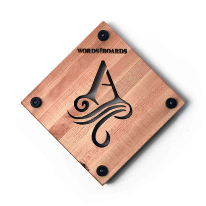 Monogram gifts - trivet -single initial