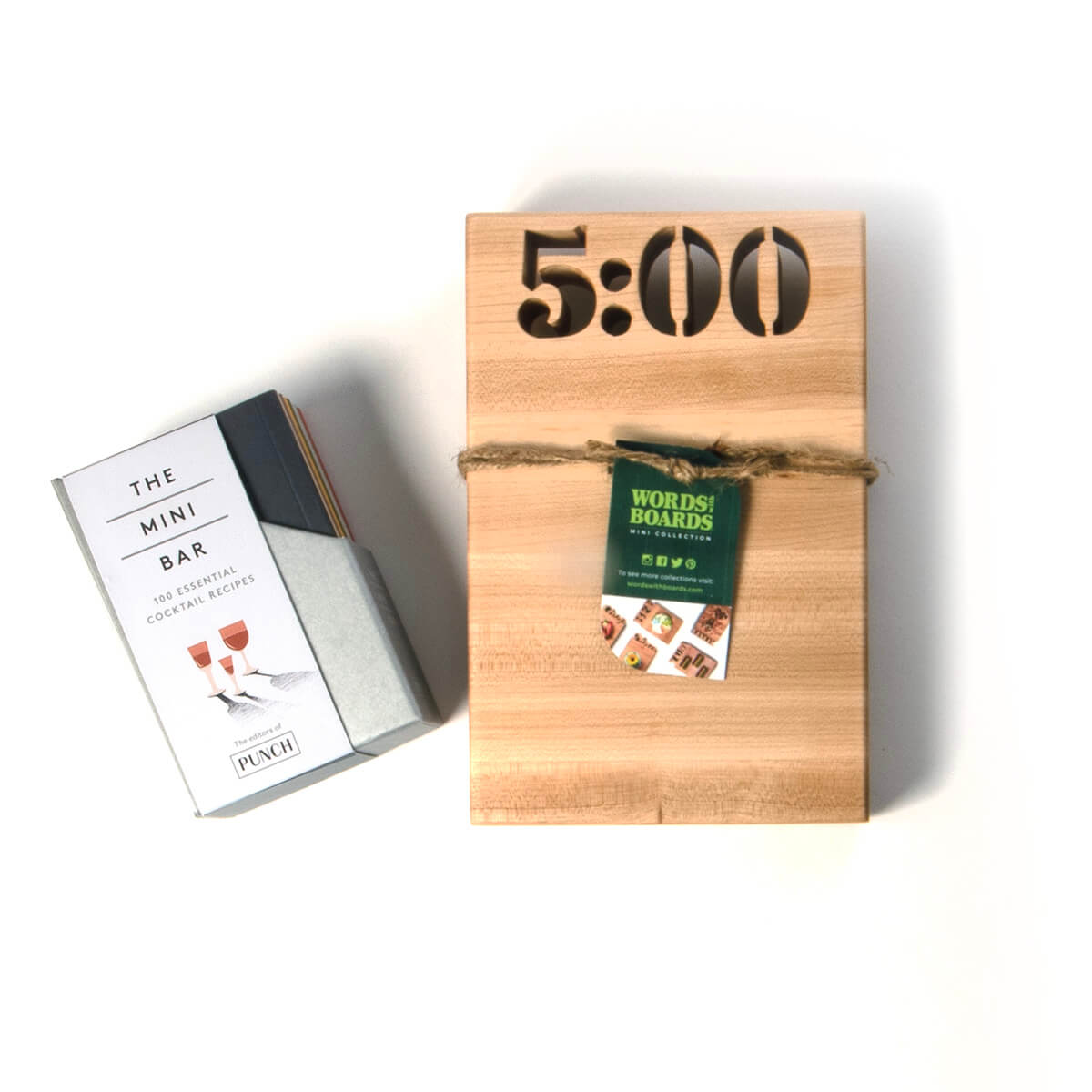 mini 5 oclock board and the mini bar board side by side