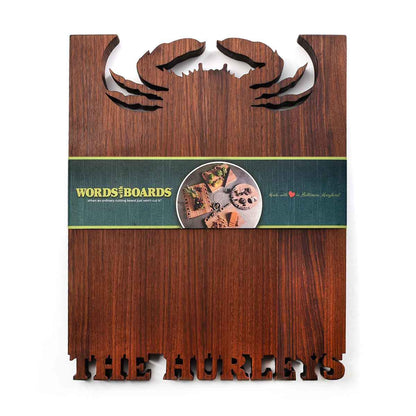 Crab cutting board, walnut wood