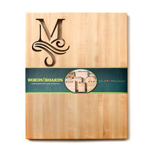 initial cutting board, maple