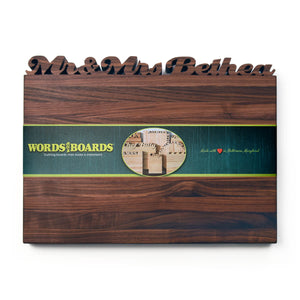 Personalized Cutting Board, walnut wood