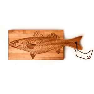 rockfish or stripped bass fish board, cherry wood
