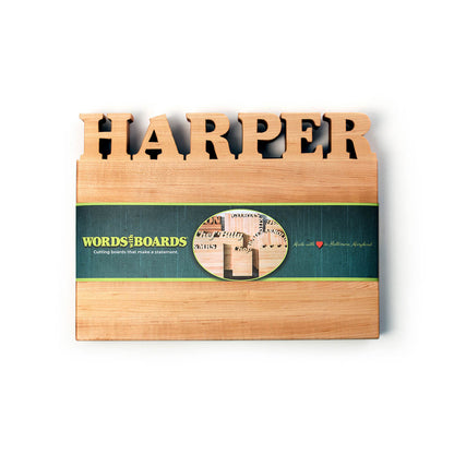 wood cutting board small, last name