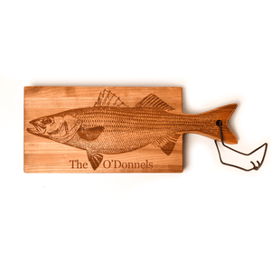 Rockfish fish shaped board, cherry wood, personalized