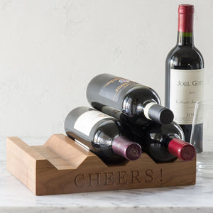 Wood Wine Rack ~ CHEERS! - Words with Boards
 - 3