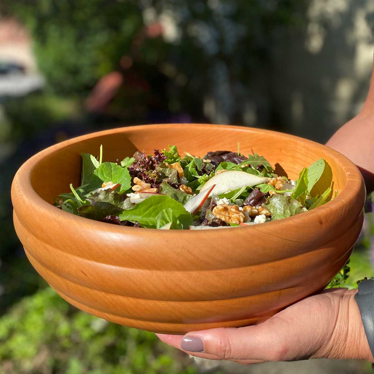 wooden bowl, large salad bowl
