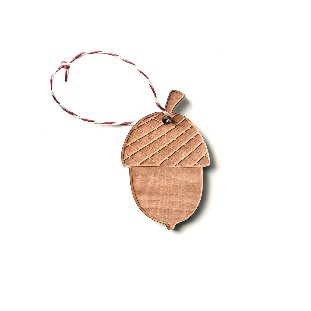 Woodland-Christmas-Ornaments-acorn-maple-wood