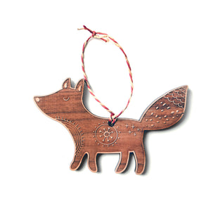Woodland-Christmas-Ornaments-fox-cherry-wood