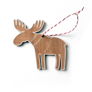 Woodland-Christmas-Ornaments-moose-maple-wood