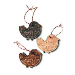 Christmas Ornaments - wooden-birds