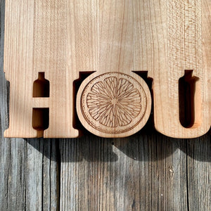 cooking gifts, cutting board with words happy hour