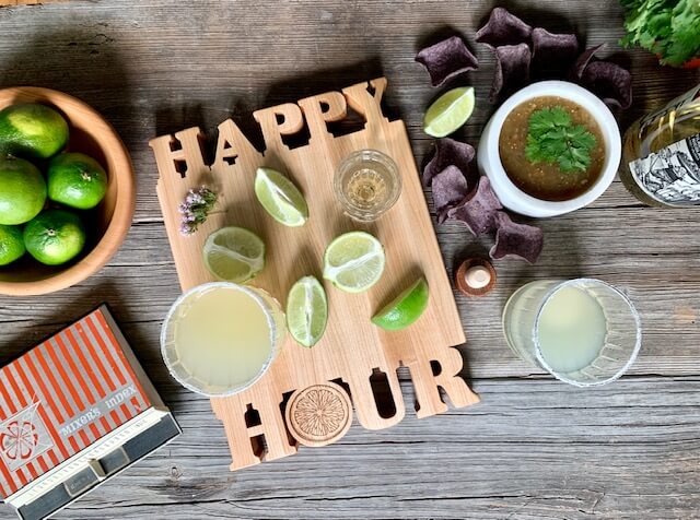cooking gifts, happy hour cutting board