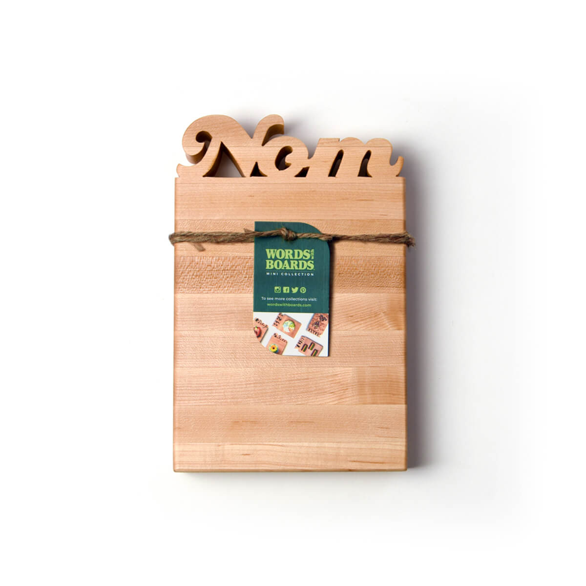 cutting board nom cut out of wood