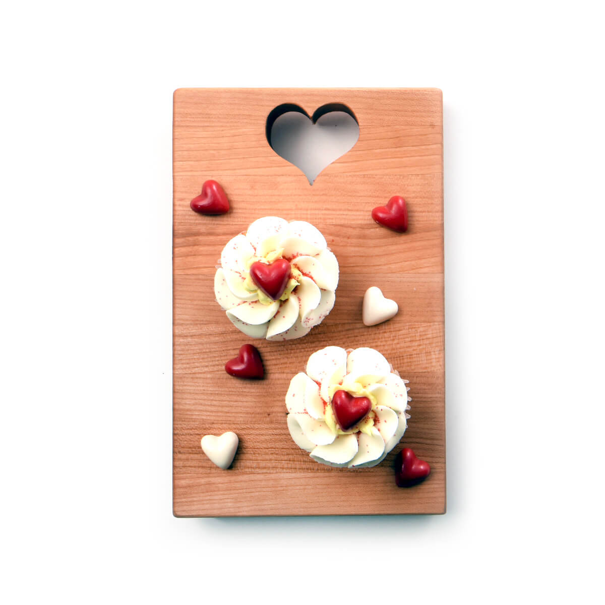 heart chopping board, heart shape cut out of top, wooden cutting board