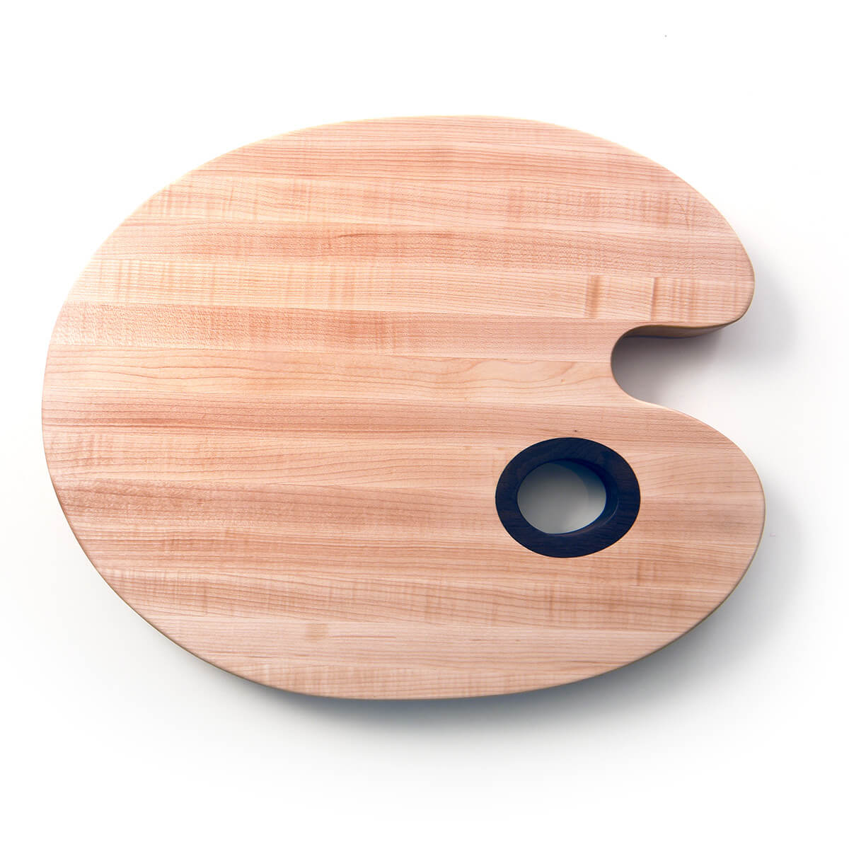 personalized paint palette serving board with a display of cheese and crackers 