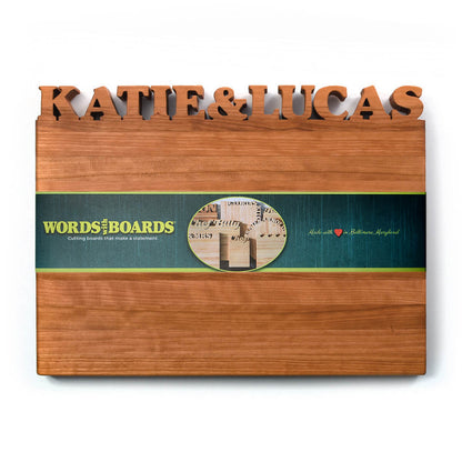 Personalized Cutting Board, 2 names