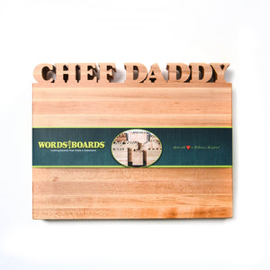 personalized cutting board, maple