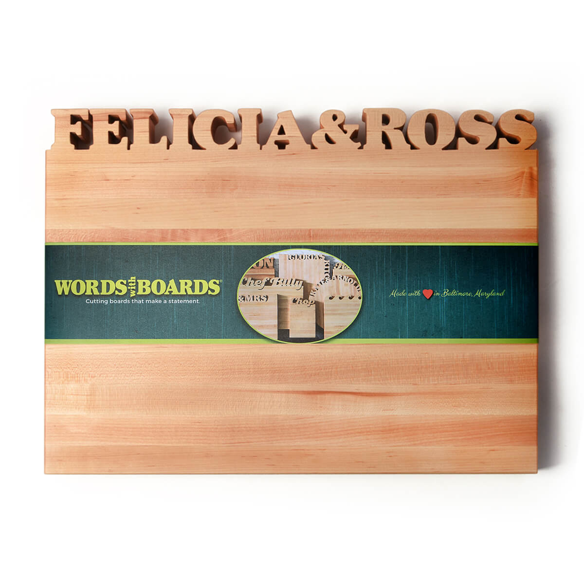 Personalized cutting board, maple wood