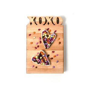 XOXO cutting Board with candy